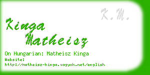 kinga matheisz business card